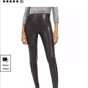 Spanx faux leather Hip-zip moto leggings Large